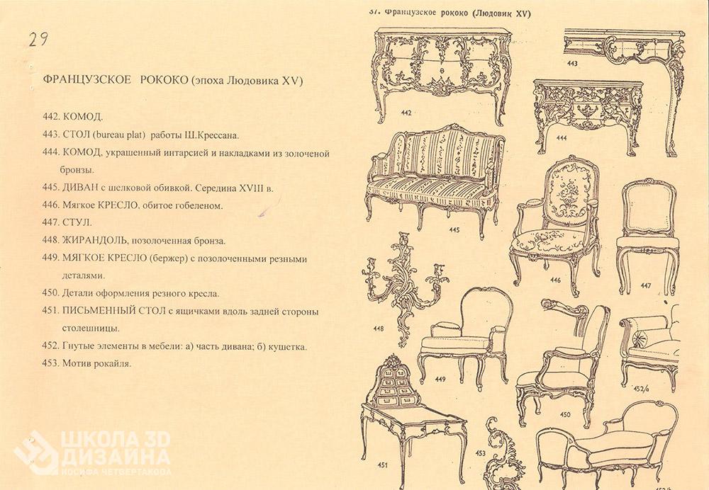 Французское рококо, мебель Людовика 15 Французское рококо, мебель Людовика 15