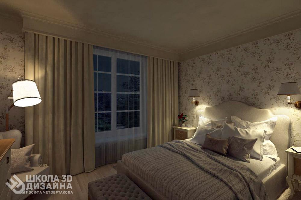 Ночная спальня в 3D Max Ночная спальня в 3D Max