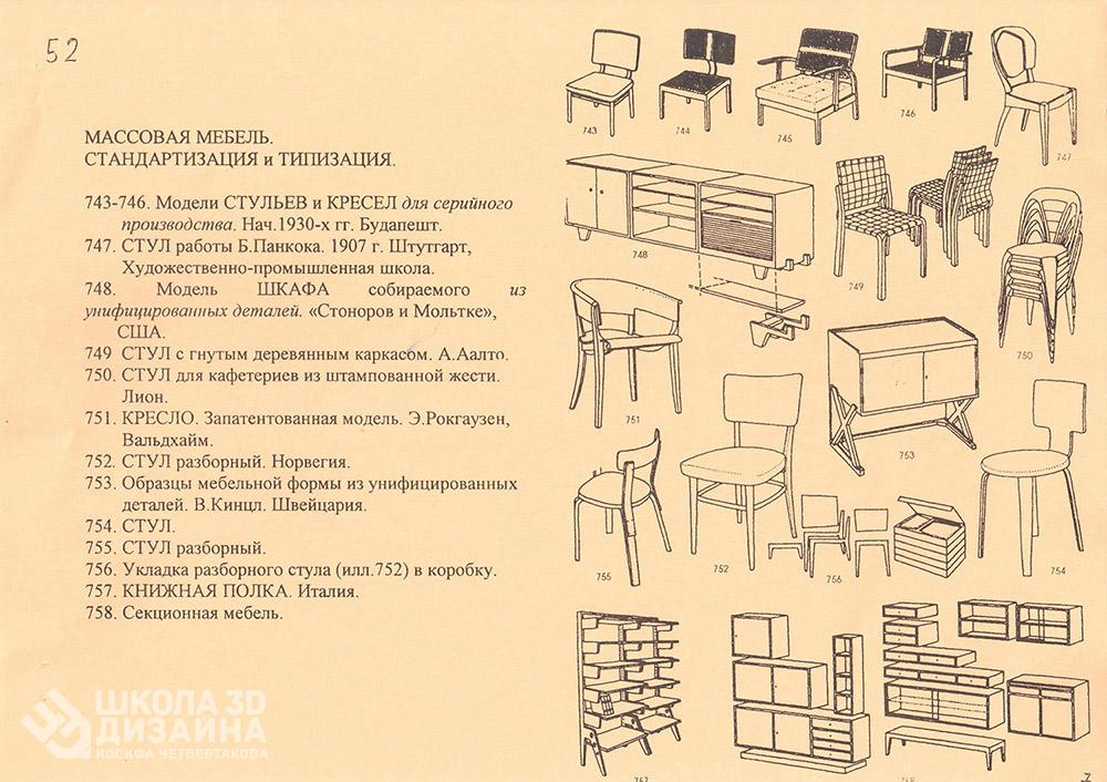 Массовая мебель - стандартизация и типизация Массовая мебель - стандартизация и типизация