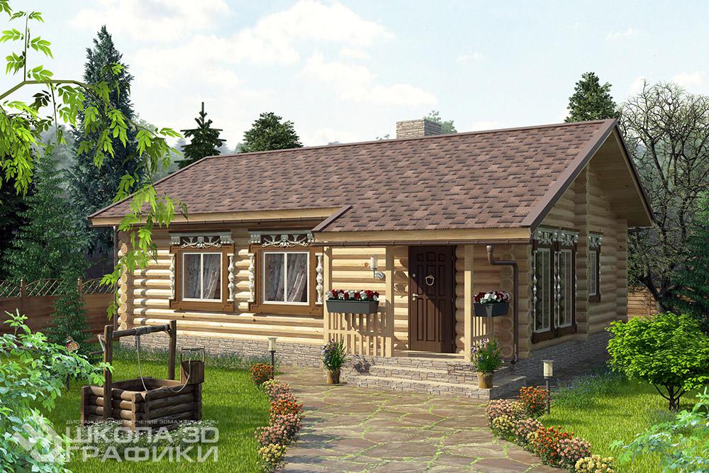 Баня в 3d max