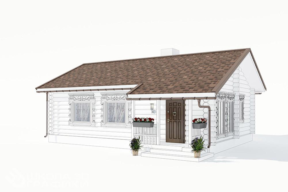 Баня в 3ds max