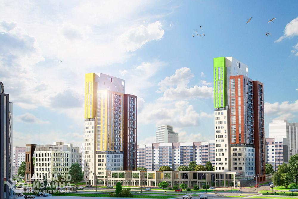 Город в 3ds max Город в 3ds max