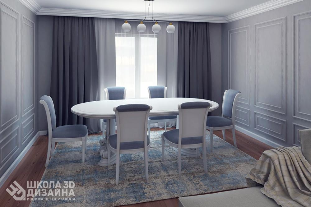 Тимур Гаджимурадов  гостиная в 3D Max