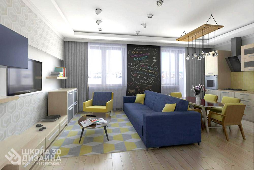 Гостиная 3d max