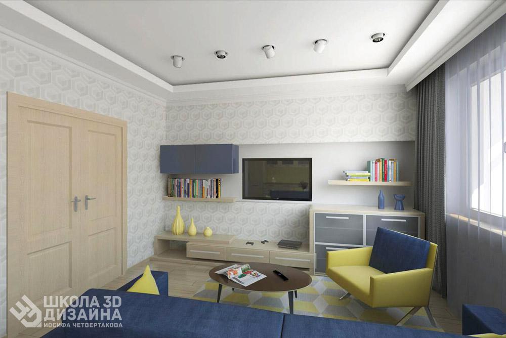 Гостиная в 3ds max