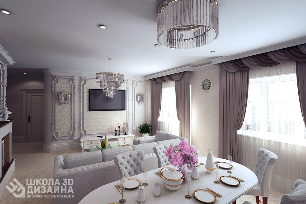 гостиная 3D Max гостиная 3D Max