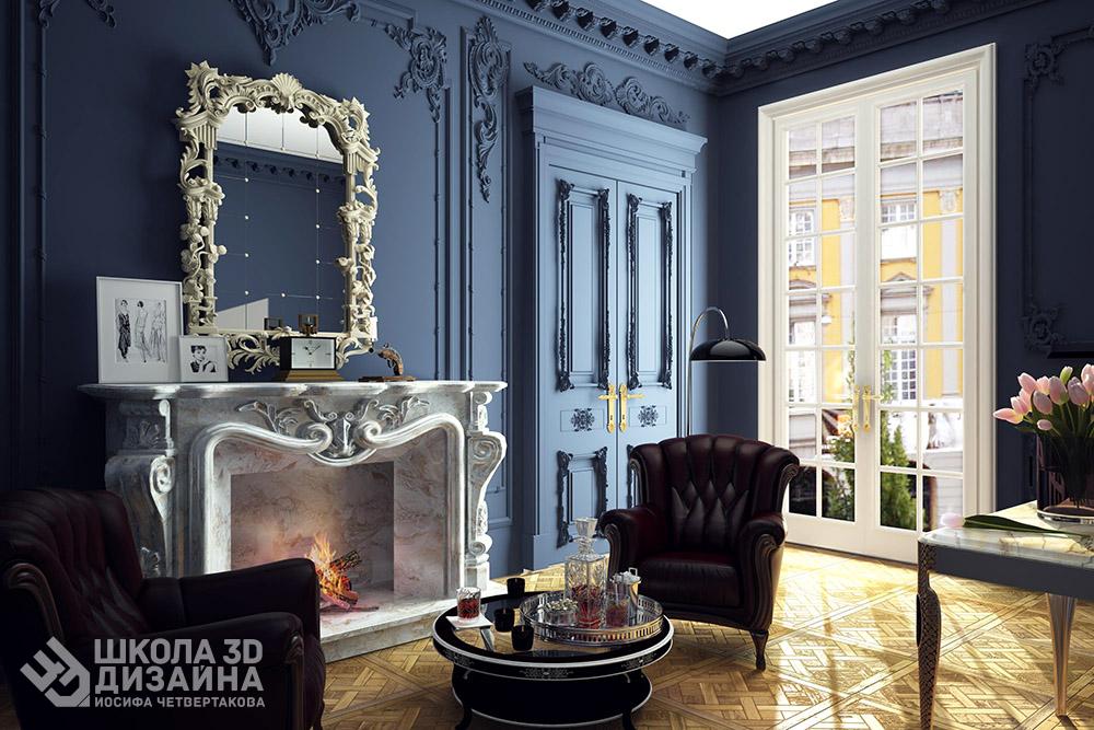 Интерьер классический 3Ds Max Интерьер классический 3Ds Max