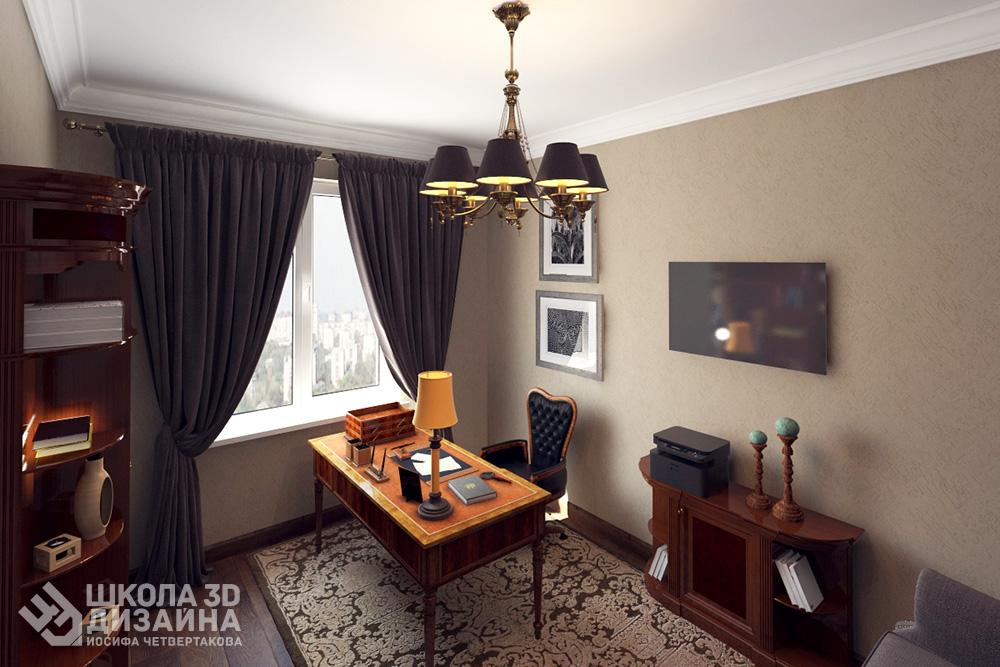 3D дизайн кабинета 3D дизайн кабинета