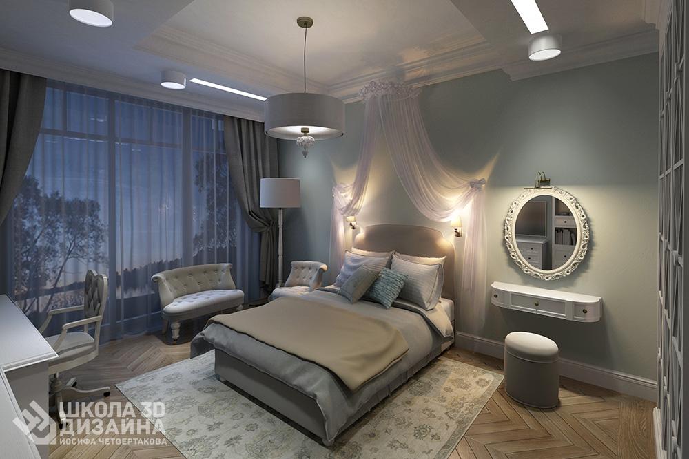 спальня 3Ds Max спальня 3Ds Max