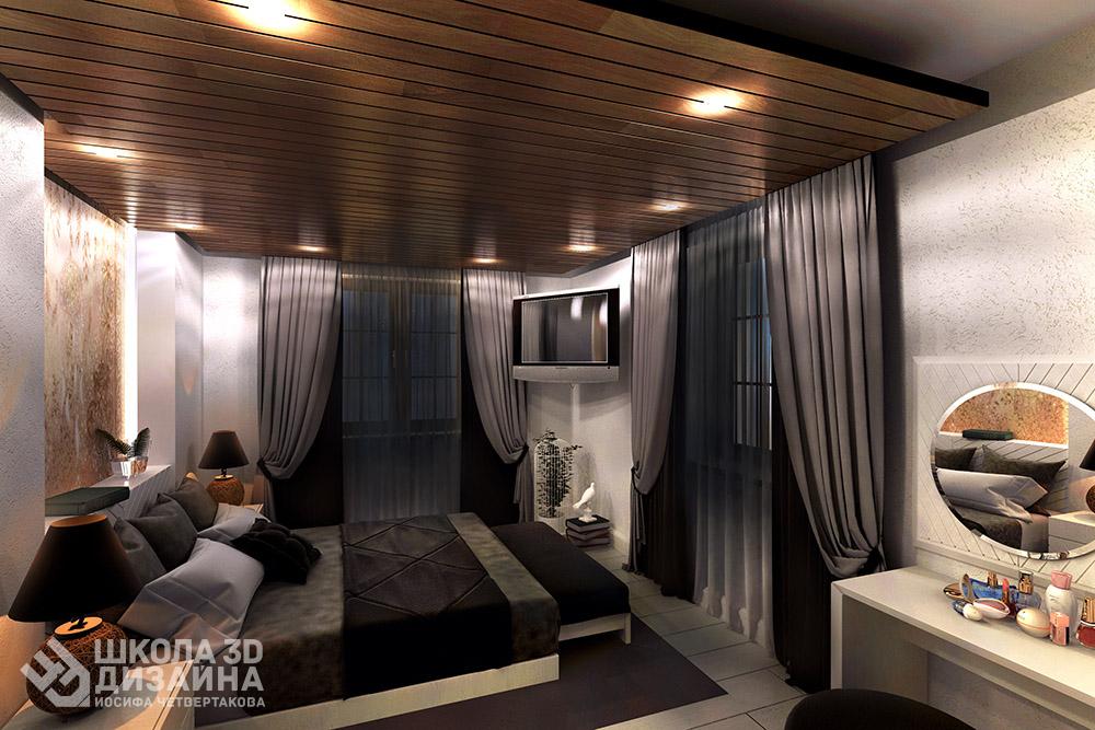 спальня 3D Max спальня 3D Max