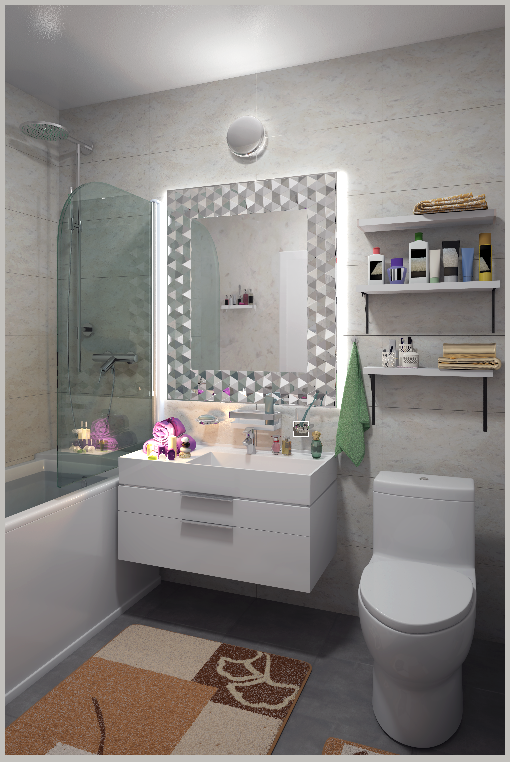 Ванная 3Ds Max